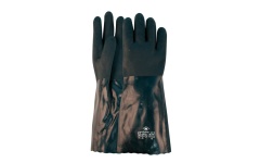 Foto HANDSCHOEN ZUURBESTENDIG  PVC GROEN 35 CM CHEMBARRIER 
