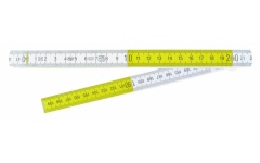 Foto VOUWMETER HOUT 2 M WIT/GEEL ADGA 250