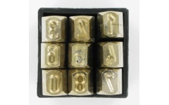 Foto SLAGCIJFERS 0 - 9 10 X 75 MM 6 MM VERNIKKELD TURNUS