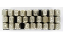Foto SLAGLETTERS A - Z 16 X 90 MM 12 MM VERNIKKELD TURNUS