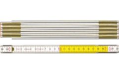 Foto VOUWMETER HOUT 2 M WIT/GEEL STABILA 617 2 M