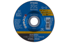 Foto COMBISCHIJF Ø125 X 1,9 X 22,2MM STEELOX  PFERD DUODISC E 125-1,9 PSF DUO STEELOX