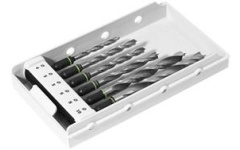 Foto SET (6) HOUTSPIRAALBOREN CENTROTEC Ø 4 - 10 MM FESTOOL DB WOOD CE SET TL 6X