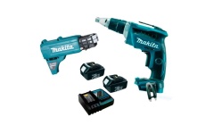 Foto ACCU SCHROEFMACHINE 18V Li 2 X 3,0Ah BL + AUTOFEED MAKITA DFS452FJX2