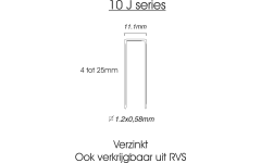 Foto NIETEN 25MM SERIE J (11,2MM)  DOOS VAN 5000 STUKS KITPRO